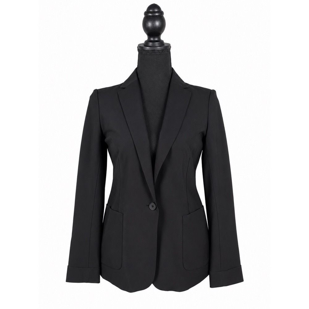 Banana Republic BR Standard Black Single Button Blazer Jacket Womens Size 2